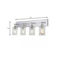 thumbnail image 5 of Hampton Bay Regan 29.13 in. 4-Light Brushed Nickel Bathroom Vanity Light with Clear Glass Shades, 5 of 9