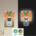 thumbnail image 2 of Yayeee LED Night Light for The Home Plug in With Light Sensors 2 Pack, Colorful Black Cat, 2 of 6