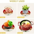 thumbnail image 5 of SKYSONIC 2 pcs Christmas Gingerbread House Pot Holders Trivets, Heat Resistant Trivets,Cartoon Winter Snow Cotton Thread Weave Mats for Hot Pads Pans Pot Bowl Teapot, 5 of 7