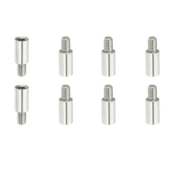18x6mm Album Scrapbook Extension Posts Extension Screw, 8Pcs Stainless Steel Extension Post Replacements for Binding Extending Refillable Scrapbook Photo Album