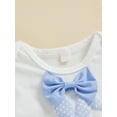 thumbnail image 4 of Aunavey Infant Baby Boy Gentleman Easter Rabbit Outfits Suits Summer Short Sleeve Bowtie Bodysuit Shirts Suspender Shorts, 4 of 8