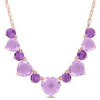 Everly Women's Amethyst Rose Gold Plated Necklace
