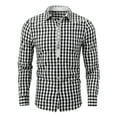 thumbnail image 4 of Mens Shirt Long Sleeve Plaid Embroidery Oktoberfest Tops Comfortable Loose Fit Button Down Collared Men's Dress Shirts, 4 of 9