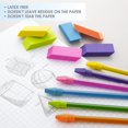 thumbnail image 5 of Bazic Gommes + Gommes à Crayon (12/Pack), Gommes Biseautées Néon, Capuchons Flèches, Sans Latex, pour Dessin Artistique École, Lot de 1, 5 of 5