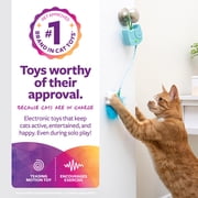 SmartyKat Twirly Tail Hanging Electronic Teaser Cat Toy with Feathers & Raffia