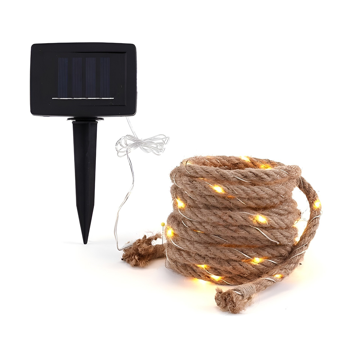 solar hemp rope lights