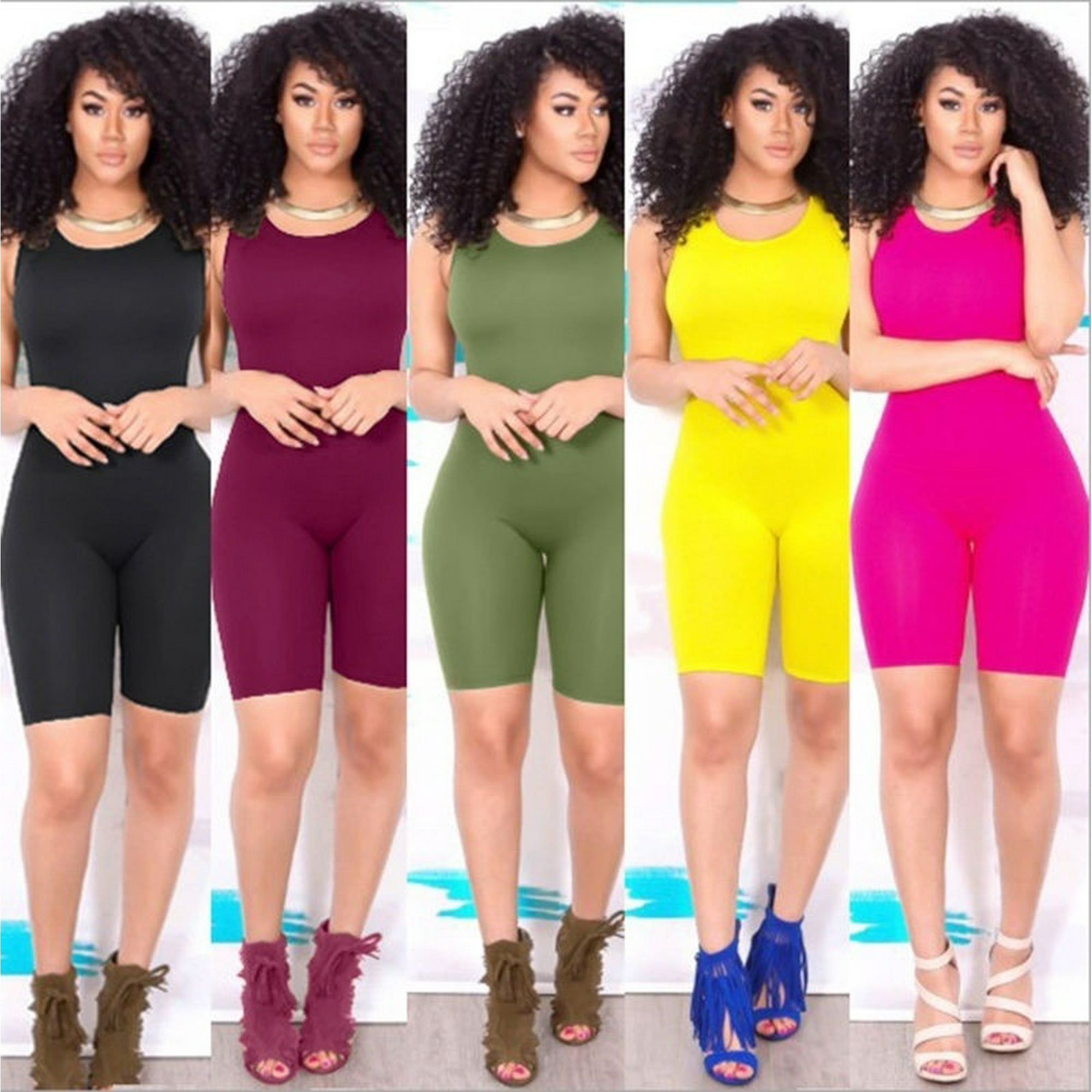Sexy Women Sleeveless Bodycon Bandage Party Jumpsuit Playsuit Rompers Clubwear 5Colors
