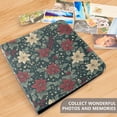 thumbnail image 4 of FORMRS 3 Ring Photo Album 4"x6" Self Adhesive Large Capacity PU Leather Cover, Christmas Holly Leaves, 4 of 8