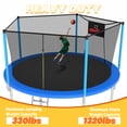 thumbnail image 5 of Mersco 14ft Outdoor Trampoline for Kids and Adults, Backyard Trampoline with Basketball Hoop , Enclosure Net and Ladder, Heavy Duty Jumping Trampoline  PLAY for Indoor Outdoor Birthday Gift, Blue, 5 of 12