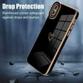 thumbnail image 3 of Compatible with iPhone Xs Max Case Love Heart Plating Electroplate Luxury Elegant Case Camera Protector Soft TPU Shockproof Protective Corner Back Cover iPhone Xs Max Case -Black, 3 of 6