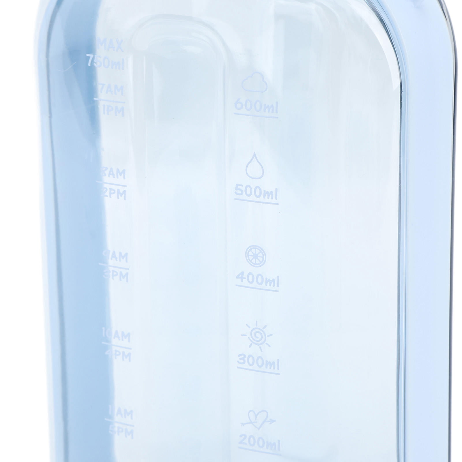BOKYAN 750 ml Flat Water Bottle – BPA‑Free PC, Leak‑Proof, Slim & Portable with Carrying Strap, Clear Design, Ideal for Travel, Gym & Camping