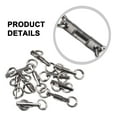 thumbnail image 4 of 10pcs Solid fishing Ring Column Rotating Bearing Swivels Fishhook Lure Connector 3.5# with loop, 4 of 10