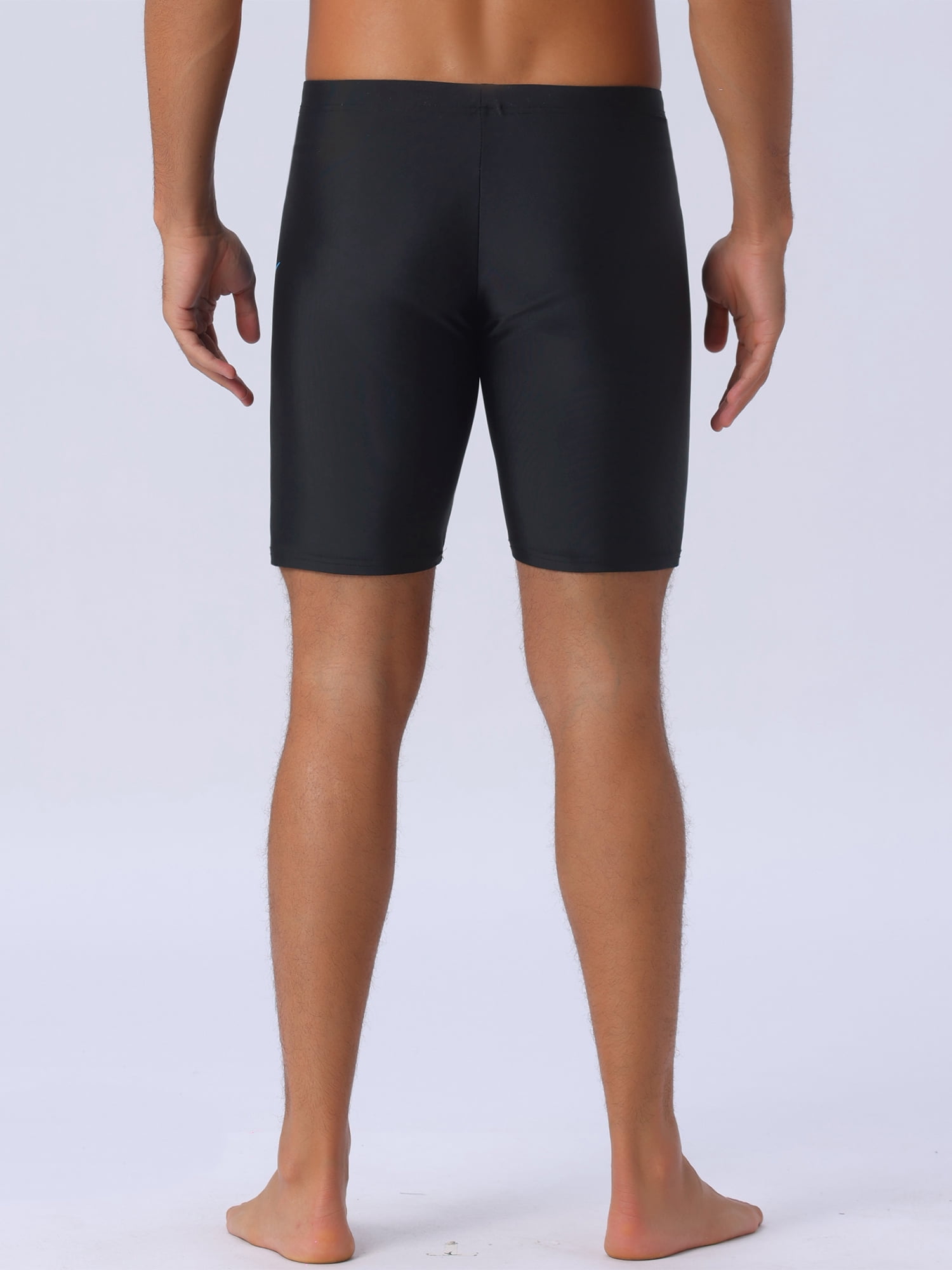 DARING DIVA Men's Elastic Waist Regular Fit Sports Training Swimwear Trunks 28 Black Blue