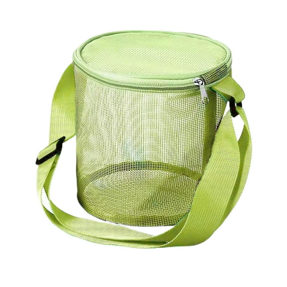 Soidarity Bolsa de nailon de malla para juegos en la playa y almacenamiento de juguetes, visualización de bolsas, correas ajustables para llevar Deportes acuáticos verde