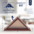 thumbnail image 4 of DECOMIL 5x9 Flag Display Case for Burial Flag, Solid Wood Shadow Box, Wall Mount or Freestanding, 4 of 5