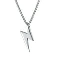 thumbnail image 1 of Collar con colgante de relámpago para hombre, joyería masculina con forma de rayo y perno de acero inoxidable, 1 of 4