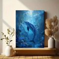 thumbnail image 6 of Dolphin School Underwater Scene Canvas Print, Wall Art for Living Room Bedroom Office Hotel Dining Room, 6 of 8