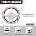 thumbnail image 7 of Yuyamidu Cherry Blossom Car Steering Wheel Covers Fluffy Automobile Steering Wheel Protector for Most Sedans Cars Soft Flannel Steering Wheel Accessories for Girls, Pink, 7 of 7