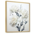thumbnail image 2 of Designart "Black And White Simplistic Carnations I" Carnations Floater Framed Canvas Wall Art, 2 of 5