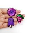 thumbnail image 4 of (Color morado) 10 piezas de accesorios para zapatos de fútbol, ​​accesorios para zapatos de dibujos animados, utilizados para zapatos perforados, pulseras, fiestas, decoración de bricolaje., 4 of 5