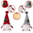 thumbnail image 5 of Christmas Lighted Gnome with LED Light Christmas Ornaments Led Christmas Gnomes Plush Doll Cute Shiny Plush Elf Doll with Long White Beard Gnomes for Christmas Decorations NO Batteries(Red+Grey), 5 of 7