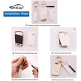 thumbnail image 4 of HAHDAXIA for Volkswagen Key Fob Cover with Leather Key Fob Keychain, 4 Buttons Soft TPU Keys Shells Girly White Key Fob Cover Compatible with Volkswagen Tiguan Atlas Passat Jetta Golf Alltrac, 4 of 6