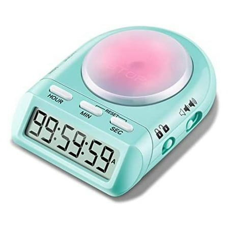 

Digital Kitchen Timer with 100 Hour Clock Count for Kid Teacher 45° Display LCD&Security Lock Time Management