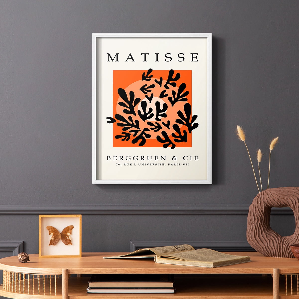 Matisse CCCXXIV in White Solid Wood 22 x 28 Framed Print