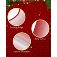 thumbnail image 6 of Red Ombre Christmas Tree Skirt 36 Inches Large Christmas Skirt Tree, Red White Gradient Abstract Modern Minimalism Art Tree Skirt Christmas Decorations for Fireplace Party Holidays Indoor Outdoor, 6 of 7