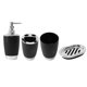 thumbnail image 1 of 4Pcs/Set Bathroom Suit Set Bathing Accessories Goods Includes Soap Box Cup Toothbrush Holder Soap Dispenser Soap Dish Set Black, 1 of 5
