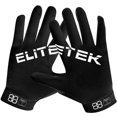 thumbnail image 2 of EliteTek RG-14 Football Gloves (Black/Black, Adult Small), 2 of 5