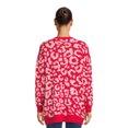 thumbnail image 3 of Dreamers by Debut Women's Open Front Print Cardigan Sweater, Midweight, 3 of 5