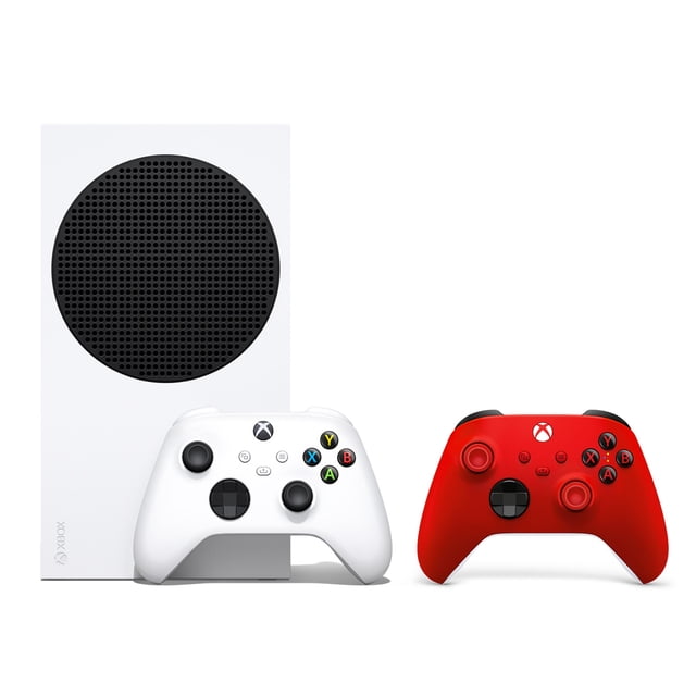Xbox Series S - All Digital Gaming Console - 512GB SSD PLUS Xbox Wireless Controller – Pulse Red for Xbox Series X|S, Xbox One, and Windows Devices