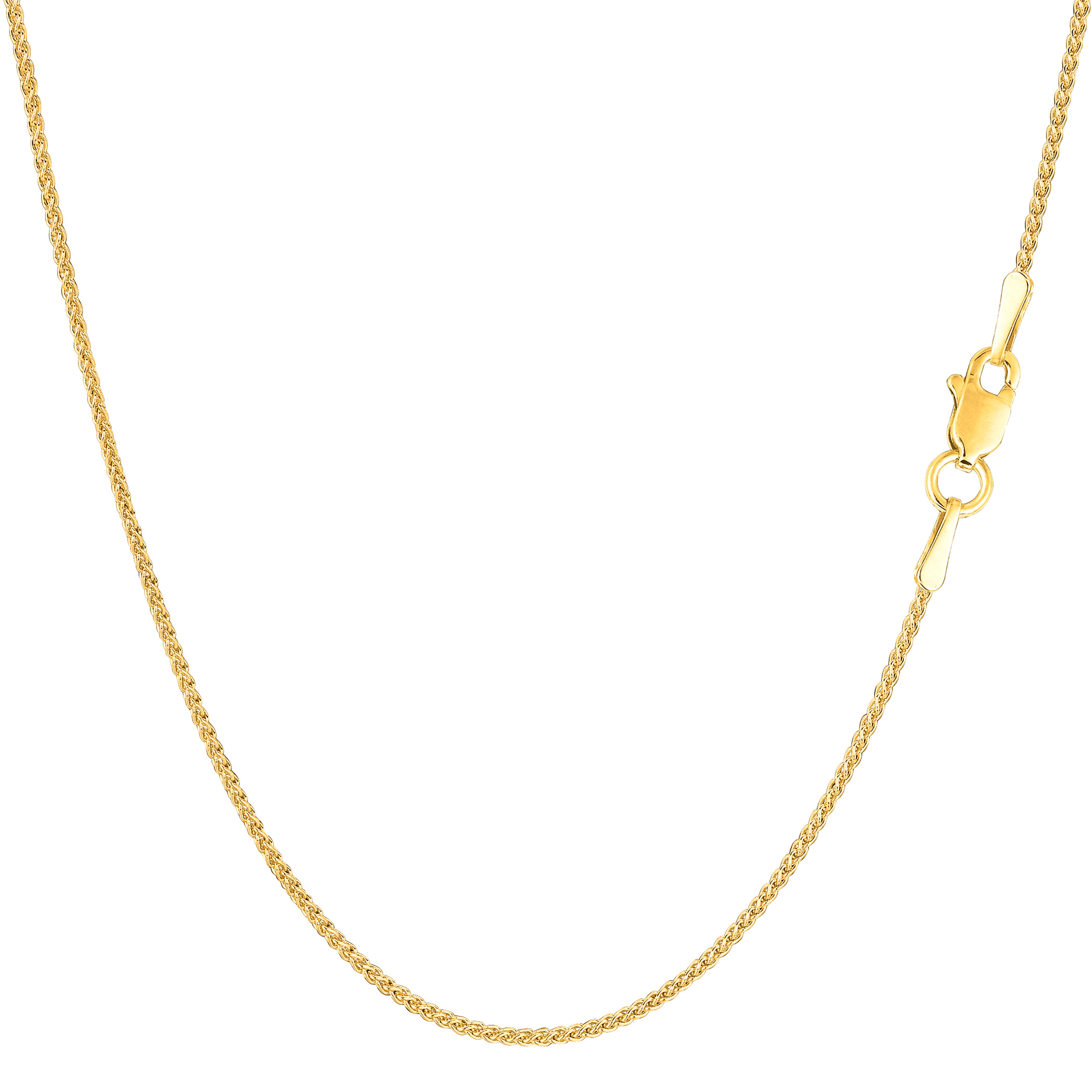 10k Yellow Gold Wheat Chain Necklace, 1 