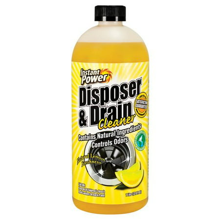 Instant Power Disposer & Drain Cleaner Lemon, 33.8 fl (The Best Drain Unblocker)