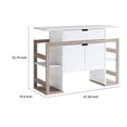 thumbnail image 5 of 47 Inch Serving Cabinet Buffet Sideboard Console, 4 Shelves, White, Gray, 5 of 5