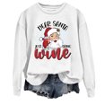thumbnail image 1 of WEAIXIMIUNG Sweat Court Grande Taille Femme Décontracté Col Rond Imprimé Père Noël, 1 of 3