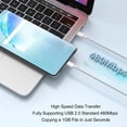 thumbnail image 4 of USB C  Cable, Braided Nylon USB Type C Cable 480Mbps High Speed  for Laptops, 4 of 8