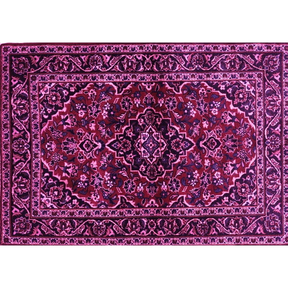 Ahgly Company Indoor Rectangle Persian Pink Traditional Area Rugs, 5' x 7'