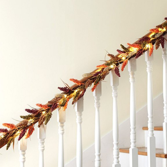 Pre-Lit Faux Fall Botanicals - Garland