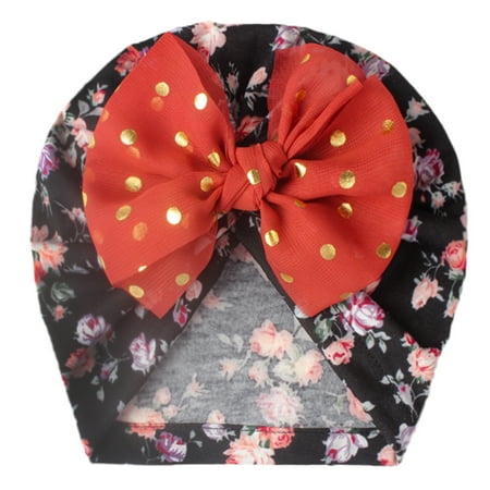 

TAIAOJING Baby Turban Turbans for Baby Girls Bow Girl Headwear Toddler Baby Kid Knotted 4PC Cap Floral Hat Accessories Baby Care