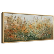 Large Framed Canvas Print The Abstract Modern Wall Art Decorative Ready to Hang Painting for Living room Bedroom - 60"x30" Natural Frame