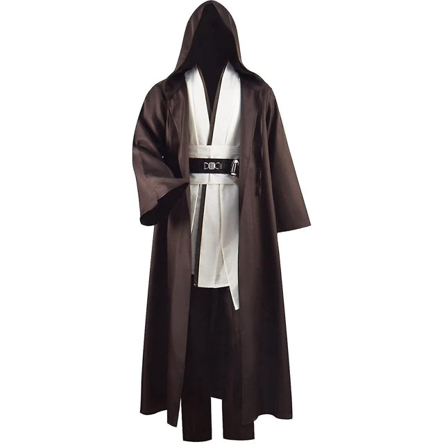 Disfraz de túnica para adulto, traje Jedi Skywalker, disfraz de Halloween, bata con capucha, conjunto uniforme completo, tres versiones
