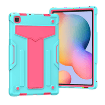 Galaxy Tab A7 10.4" Case SM-T500 T505, Alltyech Hybrid Dual Layers Kickstand Shockproof Drop Protection Rugged Kids Friendly Case Cover for Samsung Galaxy Tab A7 10.4" T500 2020, Aqua/Rose