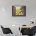 thumbnail image 3 of Farmhouse Bathroom Daisy Wall Art Country Floral Butterfly Window Style Wall Decor Flowers Rustic Bathroom Pictures Canvas Prints Framed Modern Artwork for Living Room Bedroom Bathroom 16"x12", 3 of 6