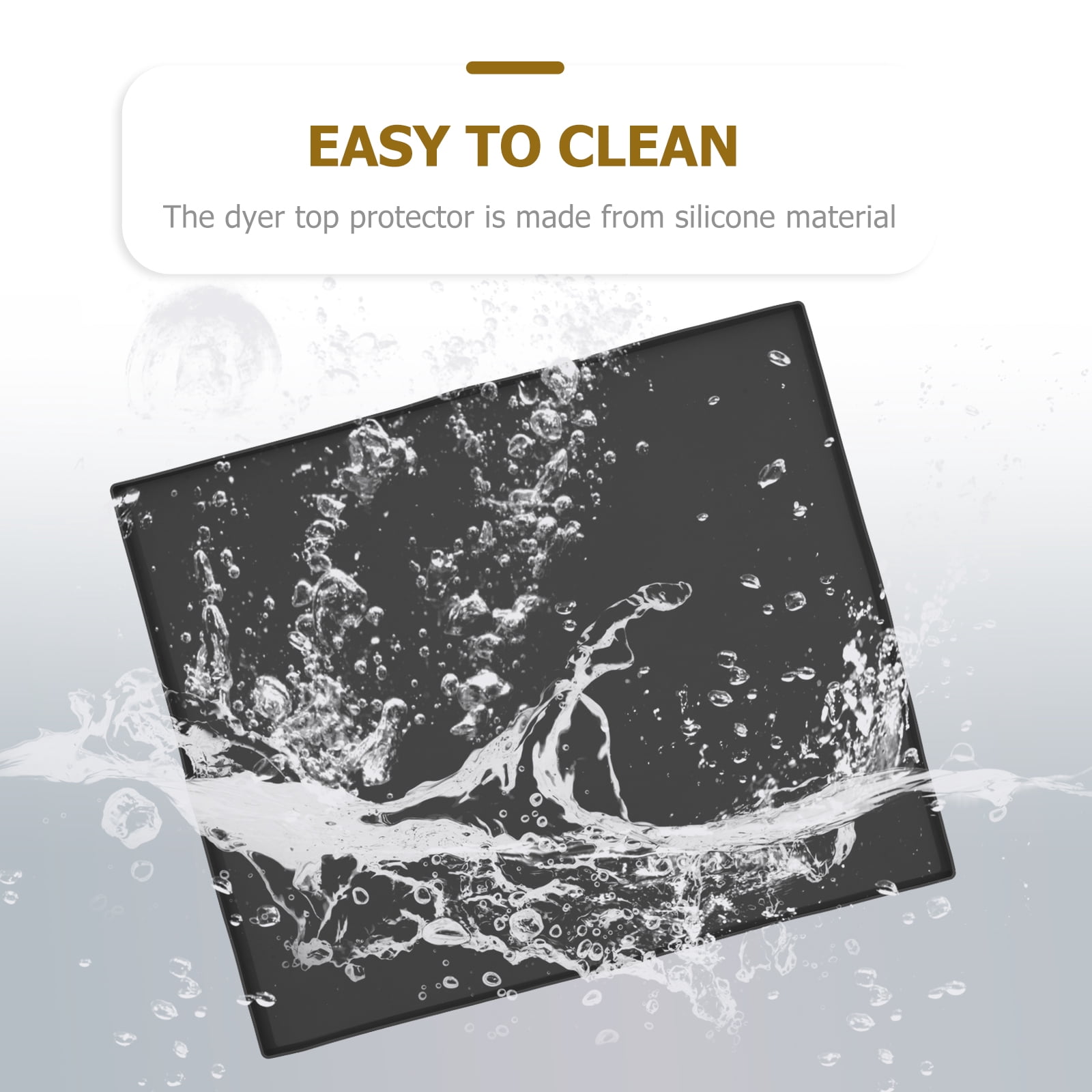 Worgeous  Clothes Machine Protection Pad Dryer Top Protector Mat for Washer Kitchen Cabinet Liner Black