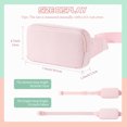 thumbnail image 5 of MoKo Fanny Packs for Women Men, Fashion Waist Packs with Adjustable Strap, Crossbody Mini Bag Fanny Pack Belt Bag for Running Outdoors Workout Travel Hiking Cycling, Pink, 5 of 7