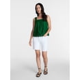 thumbnail image 3 of Time and Tru Women's Eyelet Embroidery Trim Tank Top, Sizes XS-XXXL, 3 of 6
