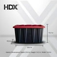 thumbnail image 4 of HDX 27 Gal. Tough Storage Tote in Black with Red Lid (4-Pack), 4 of 10