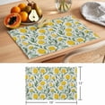 thumbnail image 6 of Summer Flower Placemats Set of 1, Abstract Yellow Floral Leaf Texture Non-Slip Place Mats Washable Table Mats for Kitchen Dining Table Decorations Indoor/Outdoor, 6 of 9